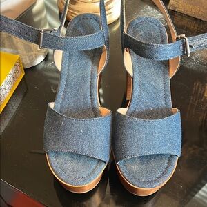Mix No. 6 Blue Platform Sandals